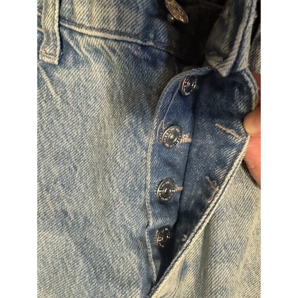 Free People Good Luck Barrel Jeans 26 Ultra Light Wash Denim Distressed NEW - Picture 13 of 15